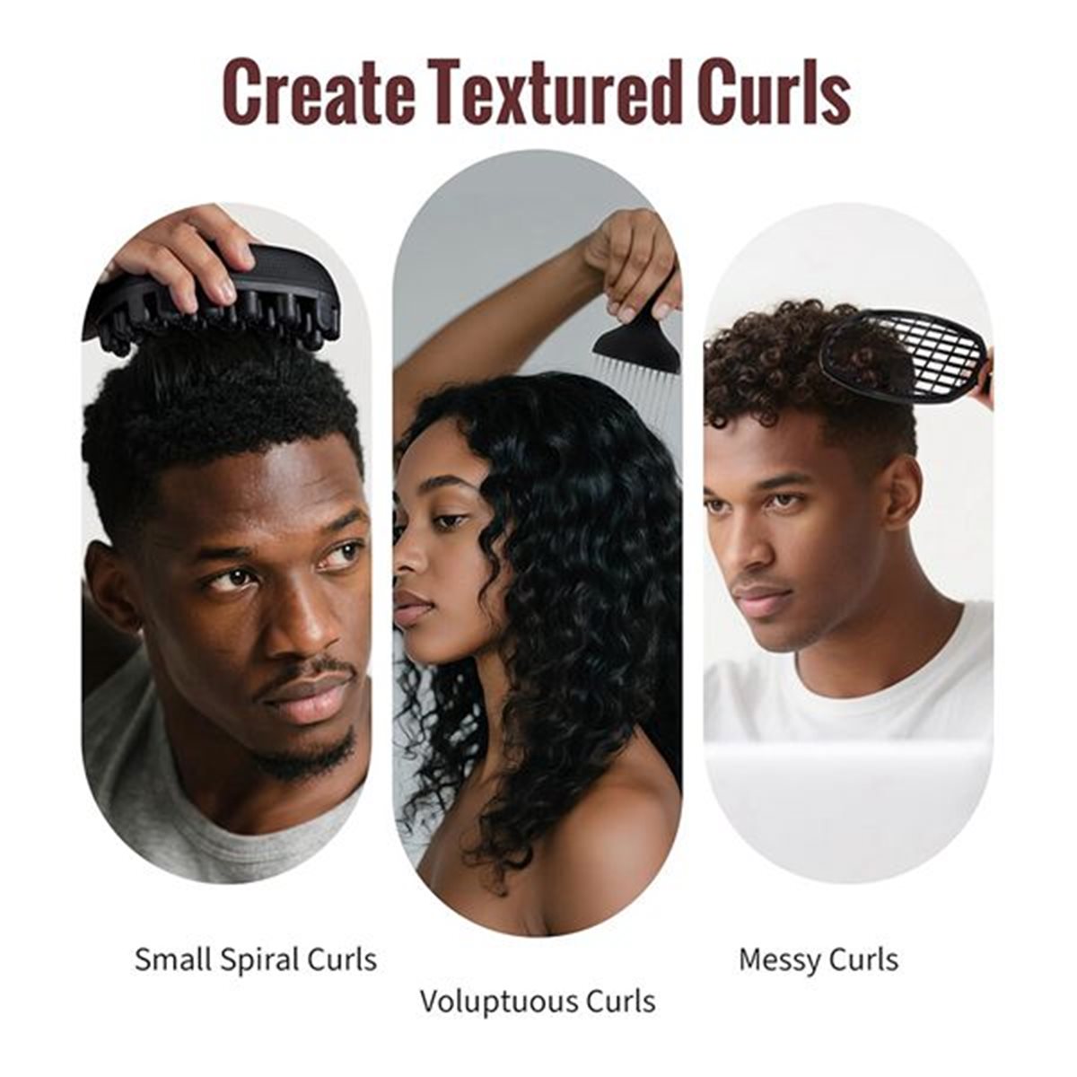 Afro Pick Comb - 【A75U】 Premium Twist Hair Sponge Brush,