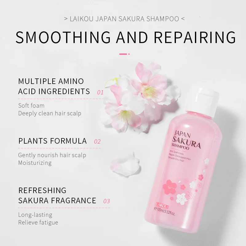 LAIKOU Japan Sakura  Shampoo R - đánh giá và giá Hair Care Vitamin E