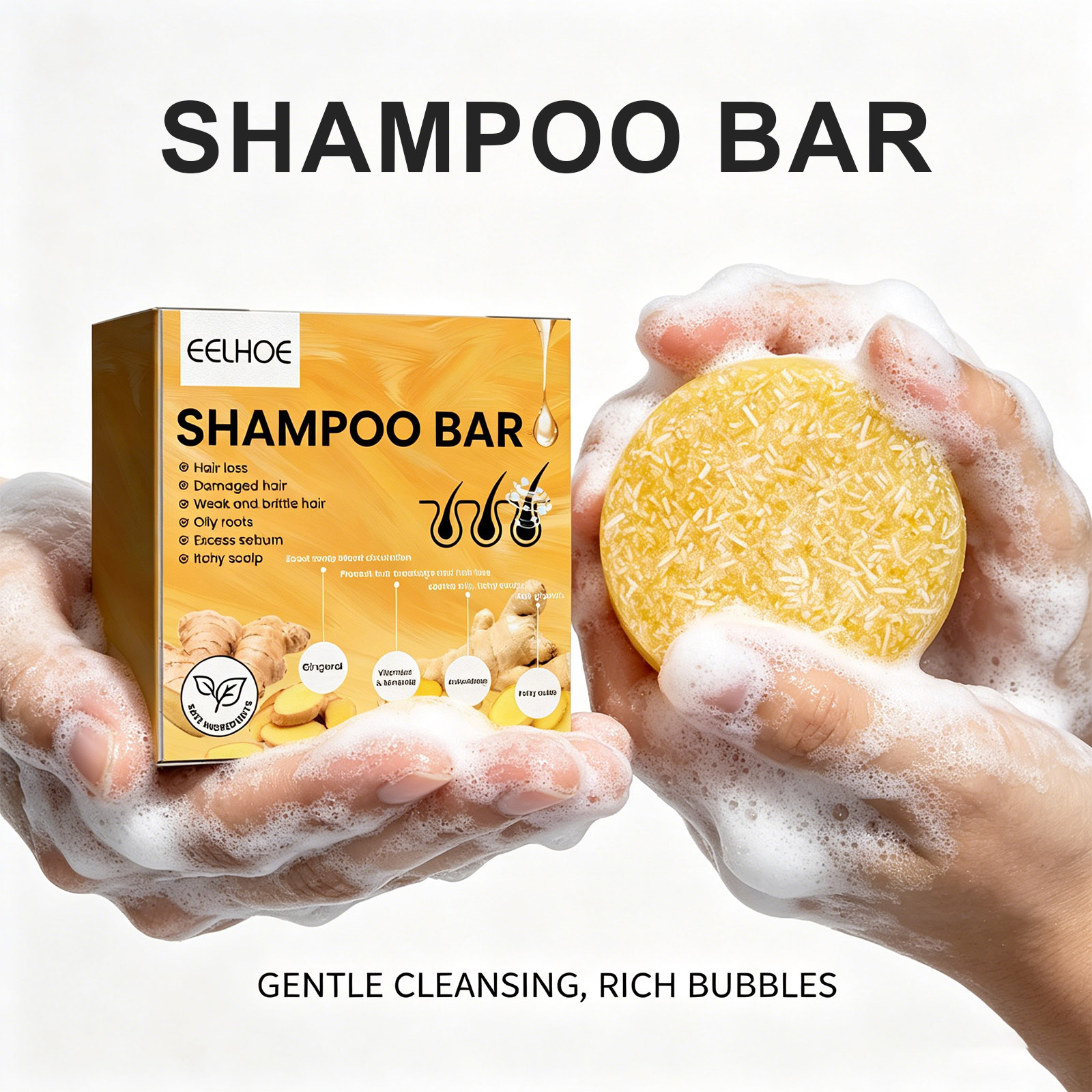1Pcs Shampoo Bar Ginger Hair C - đánh giá và giá Hair Care Pantene