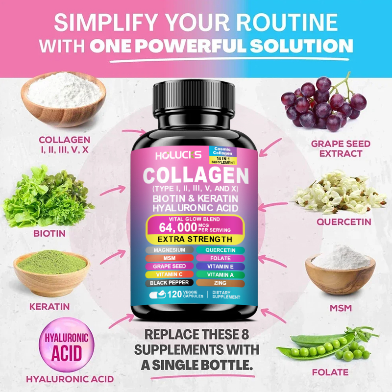 Collagen Capsules with Vitamin - đánh giá và giá Hair Care Vitamin E
