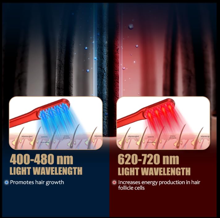 Laser Hair Growth Comb, Red Li - đánh giá và giá Hair Care Basic